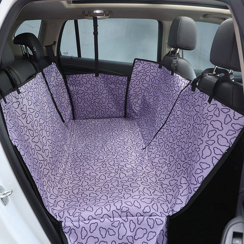 Dog Car Mats, Dog Mats, Golden Retriever Pet Dog Cushions, Rear Car Mats, Waterproof And Dirt-Resistant Car Pet Seat Covers — Purple