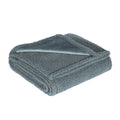 Flannel Cotton Wool Sherpa Thick Pet Blanket Dog Kennel — Grey-XS