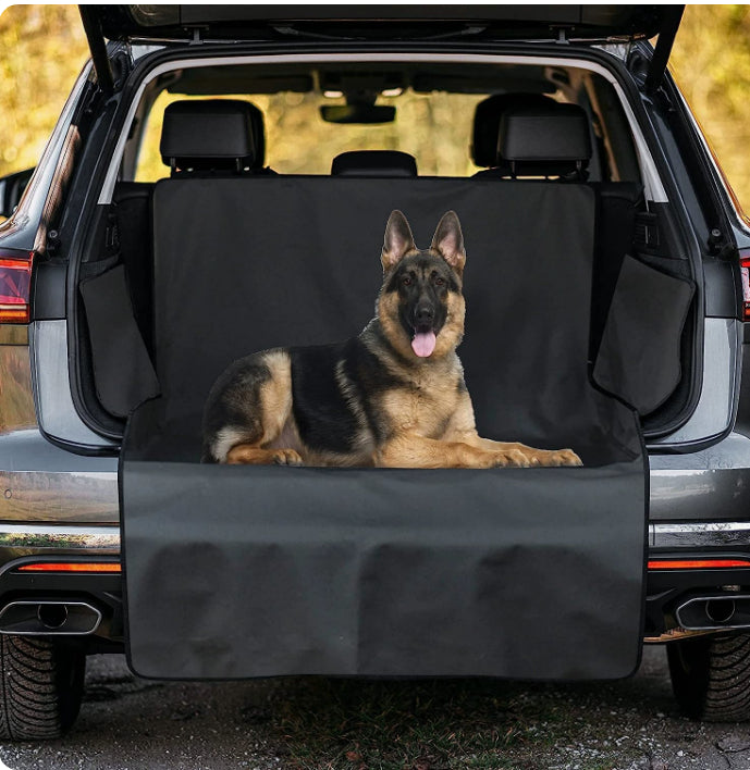Dog Car Mat Pet Car Mats Trunk Rear Seat — Black-Currency