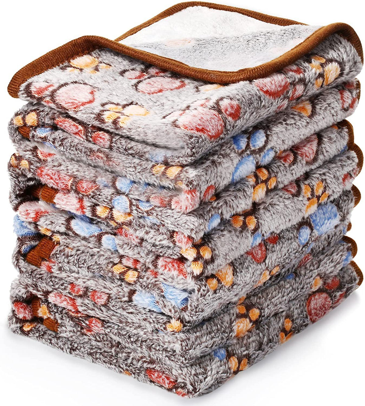 Pet Blanket Dog Cat Coral Fleece Blanket — Brown Dog's Paw-XS