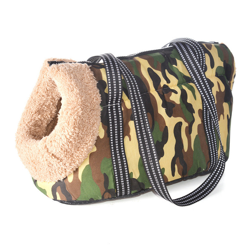 Outdoor travel pet backpack — Camouflage-S