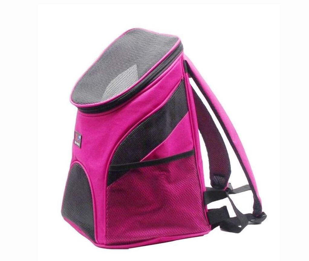 Premium Breathable Pets Travel Backpack Carrier — Rose red