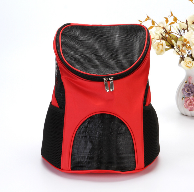 Premium Breathable Pets Travel Backpack Carrier — Red