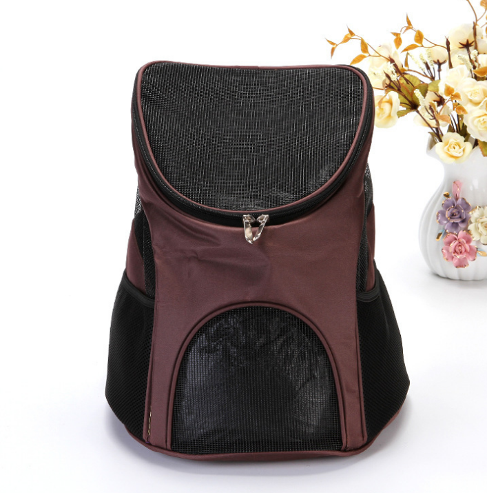 Premium Breathable Pets Travel Backpack Carrier — Coffee